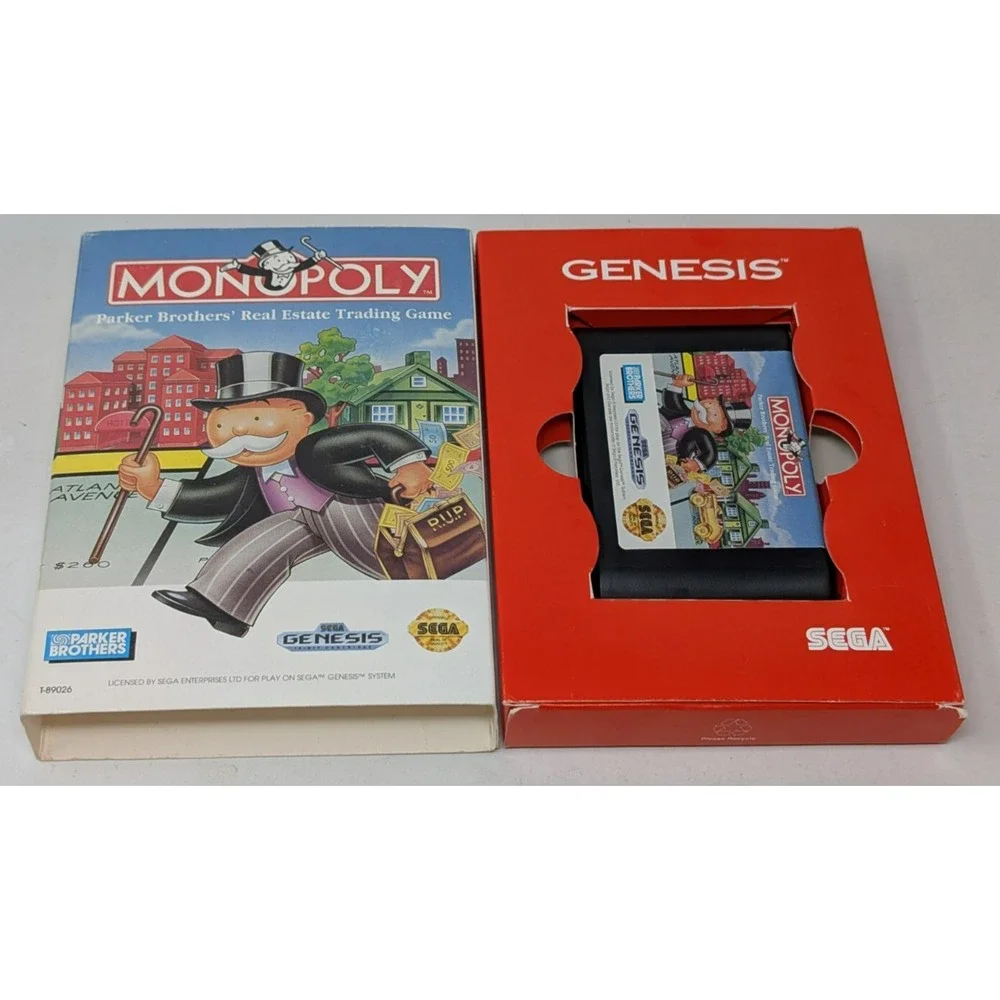 Sega Genesis Monopoly Game Cardboard Box Good Condition VTG 90s‎